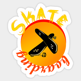 Skateboarding t-shirt Sticker